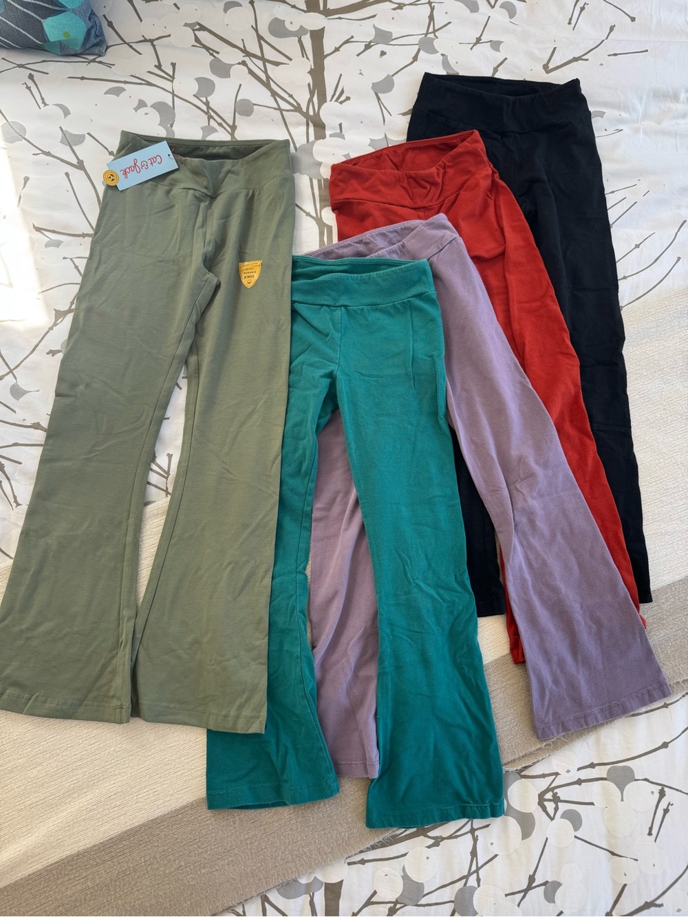Cat & Jack Kids Flare Leggings - Olive, Teal, Lavender, Red, Black